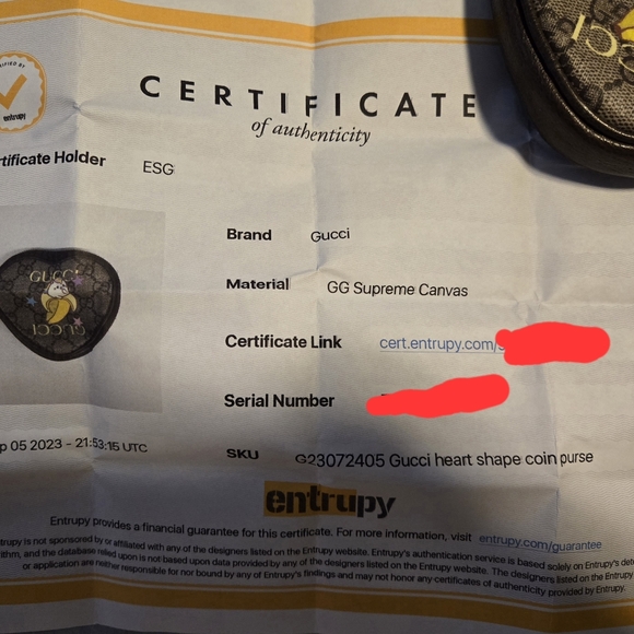 GUCCI X BNF GG Supreme Monogram Textured Calfskin Coin Purse with Bananya Print - Picture 8 of 8